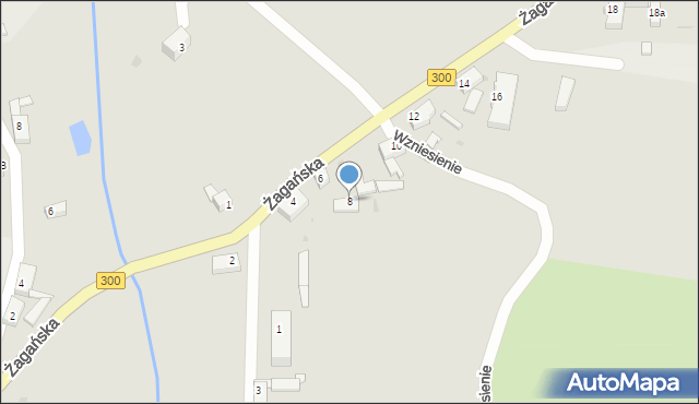 Gozdnica, Żagańska, 8, mapa Gozdnica