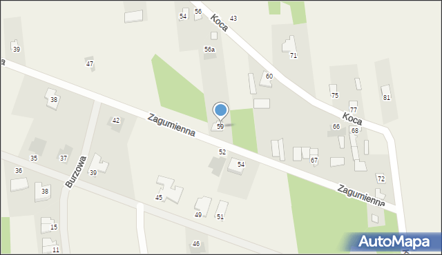 Grabanów, Zagumienna, 59, mapa Grabanów