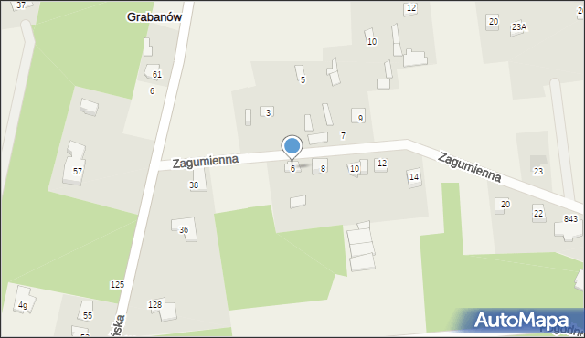 Grabanów, Zagumienna, 6, mapa Grabanów