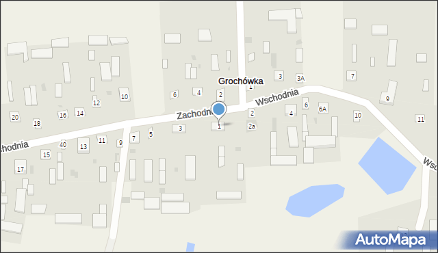 Grochówka, Zachodnia, 1, mapa Grochówka