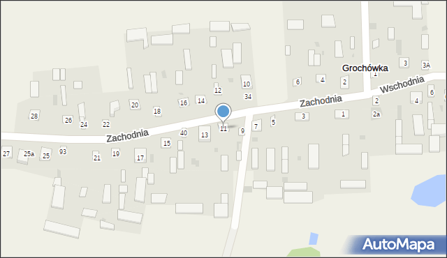 Grochówka, Zachodnia, 11, mapa Grochówka