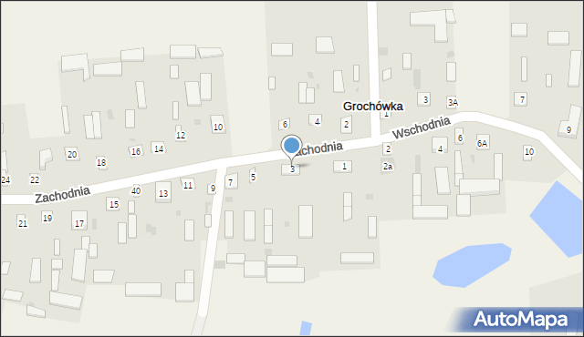 Grochówka, Zachodnia, 3, mapa Grochówka