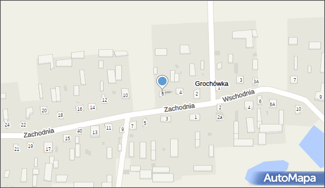 Grochówka, Zachodnia, 6, mapa Grochówka