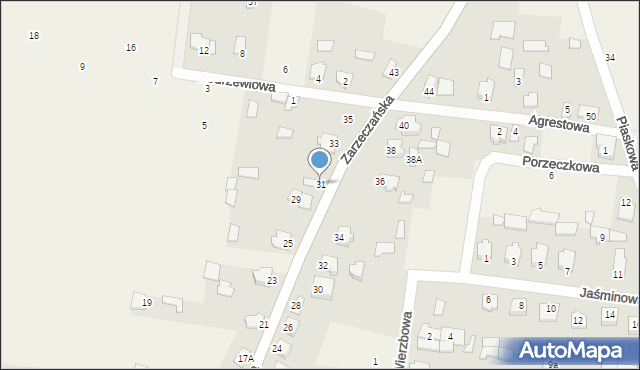 Gródek, Zarzeczańska, 31, mapa Gródek