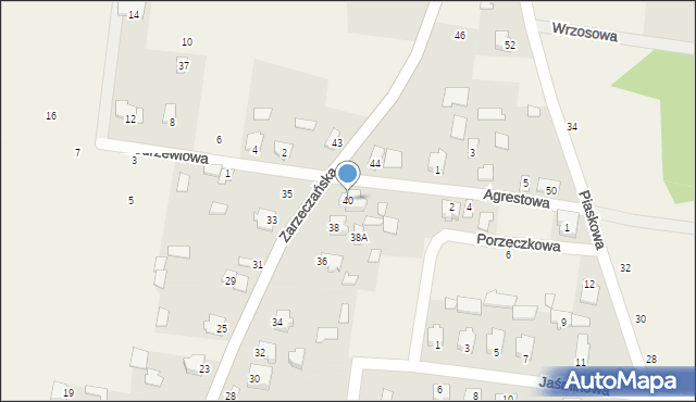 Gródek, Zarzeczańska, 40, mapa Gródek