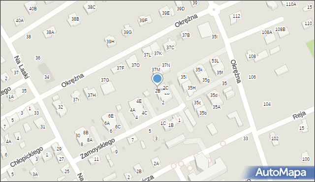 Grodzisk Mazowiecki, Zamoyskiego Jana, hetm., 2B, mapa Grodzisk Mazowiecki