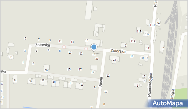 Grójec, Zatorska, 14, mapa Grójec