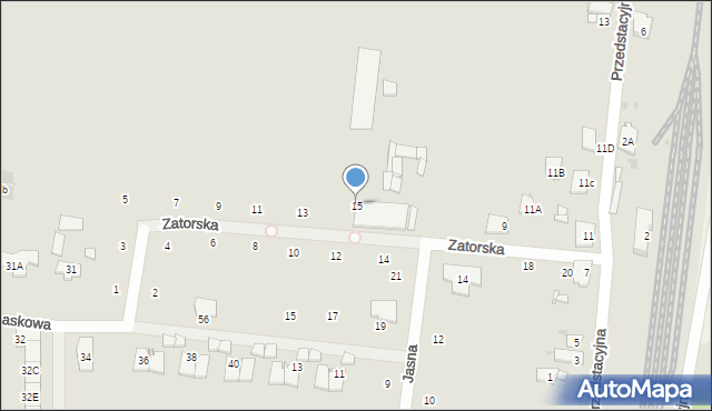 Grójec, Zatorska, 15, mapa Grójec