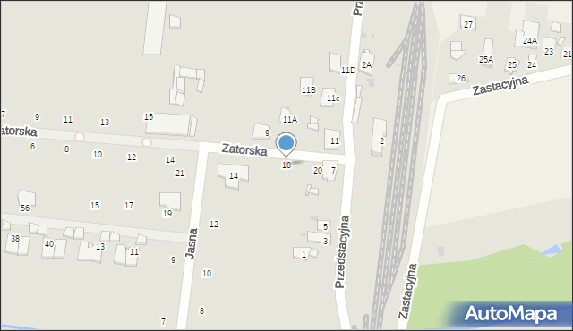 Grójec, Zatorska, 18, mapa Grójec