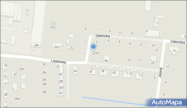 Grójec, Zatorska, 2, mapa Grójec