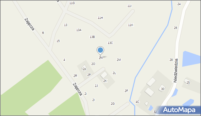 Gromadzin, Zajęcza, 2N, mapa Gromadzin