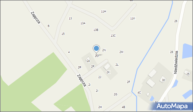 Gromadzin, Zajęcza, 2O, mapa Gromadzin