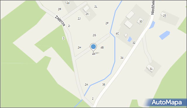 Gromadzin, Zajęcza, 4A, mapa Gromadzin