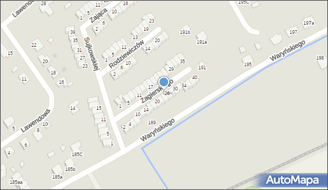 Grudziądz, Zagierskiego J., dr., 24, mapa Grudziądza