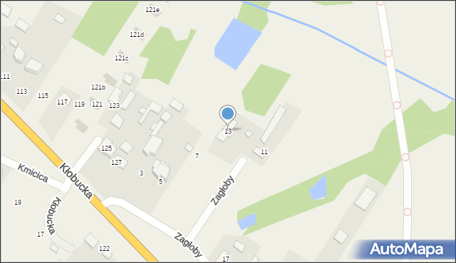 Gruszewnia, Zagłoby Jana Onufrego, 13, mapa Gruszewnia