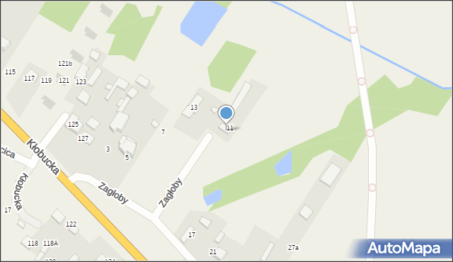 Gruszewnia, Zagłoby Jana Onufrego, 15, mapa Gruszewnia