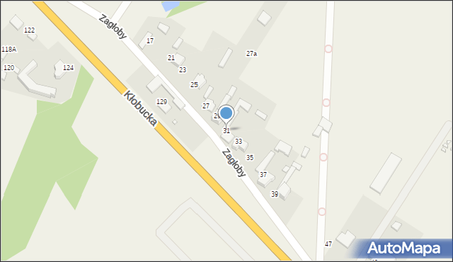 Gruszewnia, Zagłoby Jana Onufrego, 31, mapa Gruszewnia