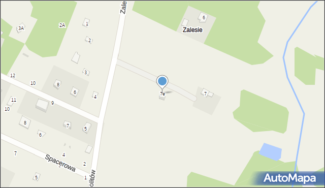 Hipolitów, Zalesie, 7e, mapa Hipolitów