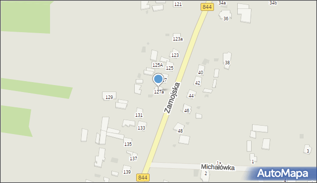 Hrubieszów, Zamojska, 127a, mapa Hrubieszów