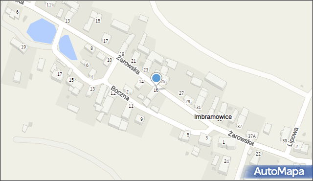 Imbramowice, Żarowska, 16, mapa Imbramowice