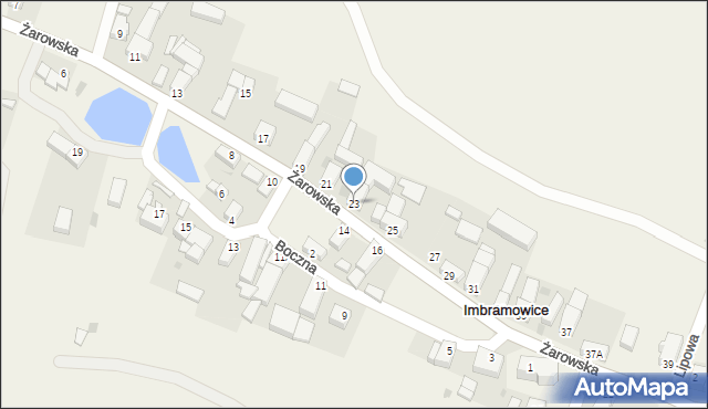 Imbramowice, Żarowska, 23, mapa Imbramowice