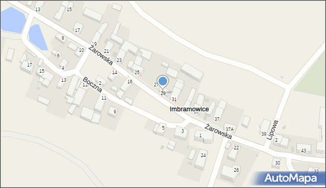 Imbramowice, Żarowska, 29, mapa Imbramowice