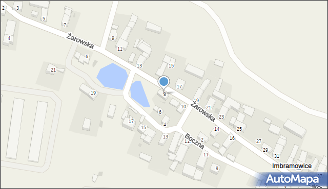 Imbramowice, Żarowska, 8, mapa Imbramowice