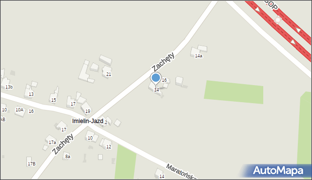 Imielin, Zachęty, 14, mapa Imielin