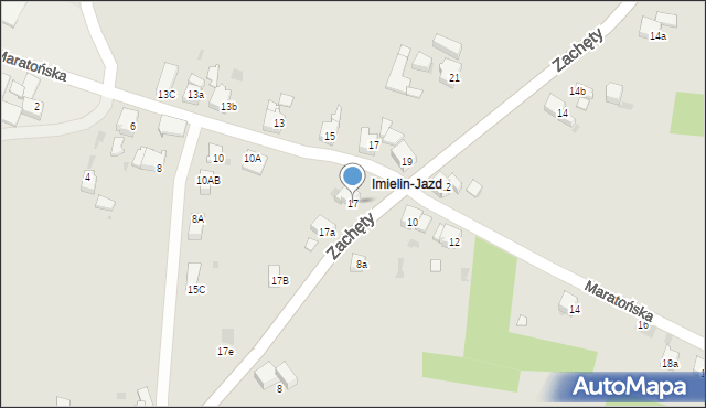 Imielin, Zachęty, 17, mapa Imielin