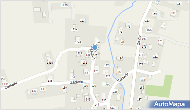 Iwonicz, Zadwór, 125, mapa Iwonicz