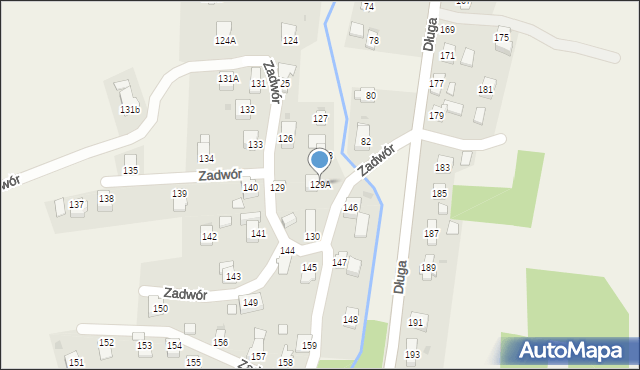 Iwonicz, Zadwór, 129A, mapa Iwonicz