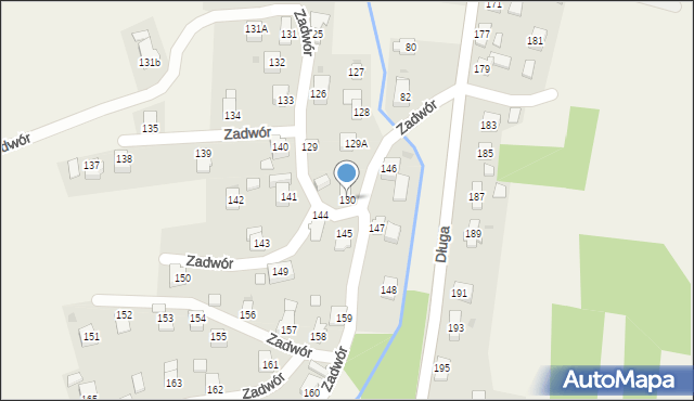 Iwonicz, Zadwór, 130, mapa Iwonicz