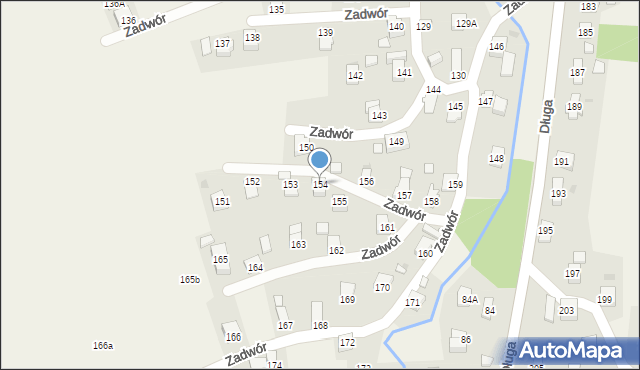 Iwonicz, Zadwór, 154, mapa Iwonicz