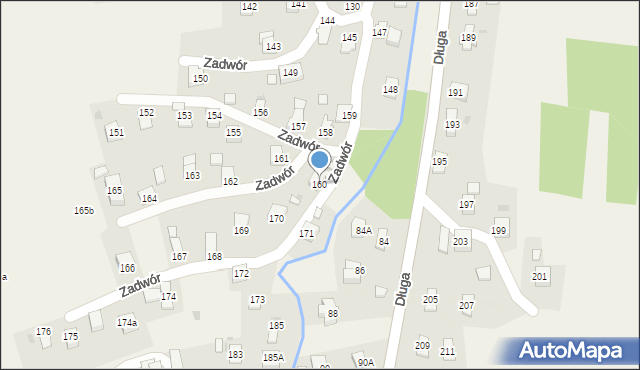 Iwonicz, Zadwór, 160, mapa Iwonicz