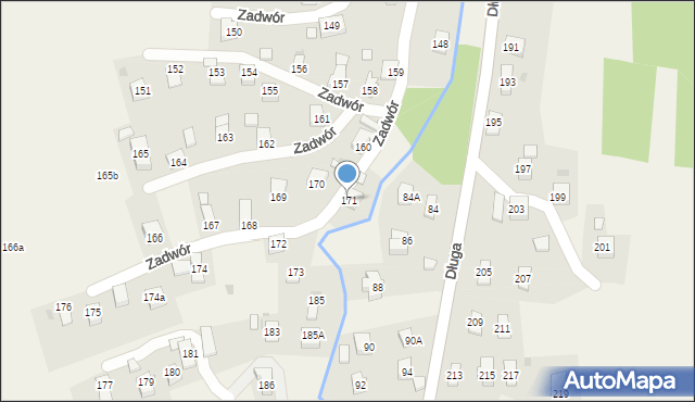 Iwonicz, Zadwór, 171, mapa Iwonicz