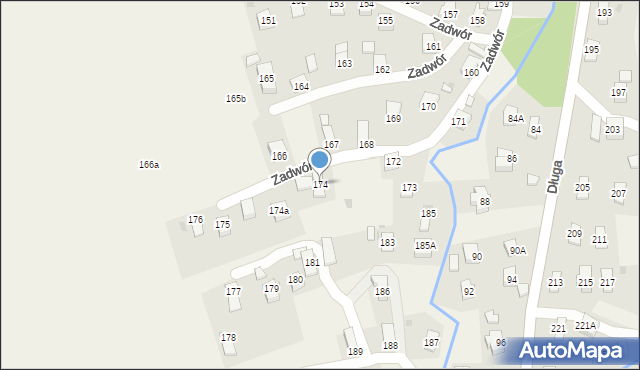 Iwonicz, Zadwór, 174, mapa Iwonicz