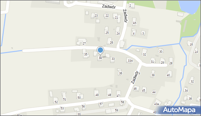 Iwonicz, Zadwór, 34, mapa Iwonicz