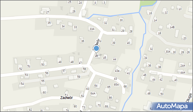 Iwonicz, Zadwór, 46, mapa Iwonicz