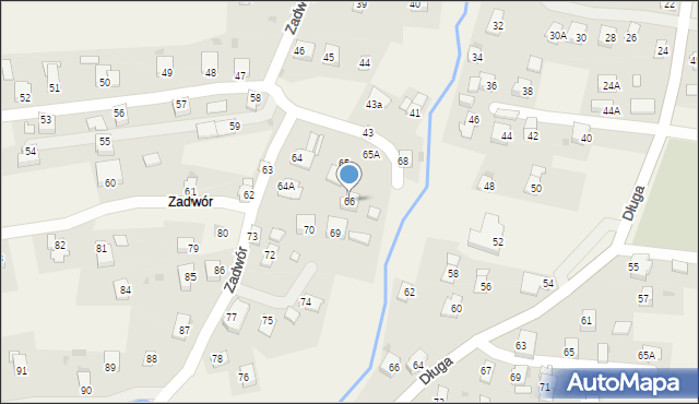 Iwonicz, Zadwór, 66, mapa Iwonicz