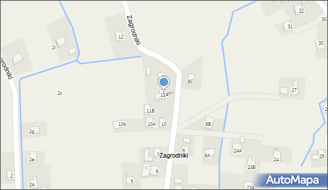 Iwonicz, Zagrodniki, 11A, mapa Iwonicz
