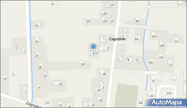 Iwonicz, Zagrodniki, 5, mapa Iwonicz