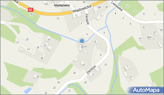 Izdebnik, Zacisze, 10, mapa Izdebnik