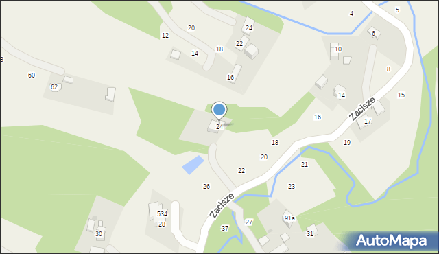 Izdebnik, Zacisze, 24, mapa Izdebnik