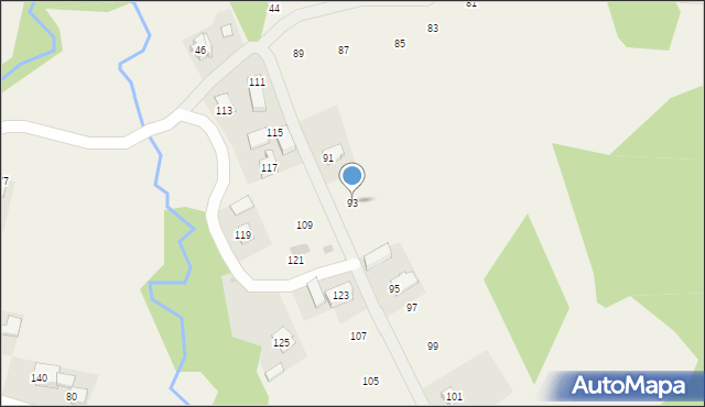 Izdebnik, Zarzeczna, 93, mapa Izdebnik