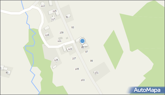 Izdebnik, Zarzeczna, 95, mapa Izdebnik