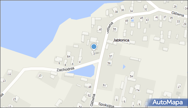 Jabłonica, Zachodnia, 2, mapa Jabłonica