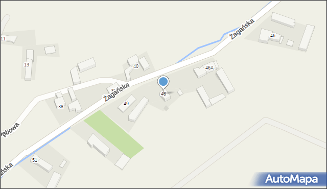 Jabłonów, Żagańska, 48, mapa Jabłonów