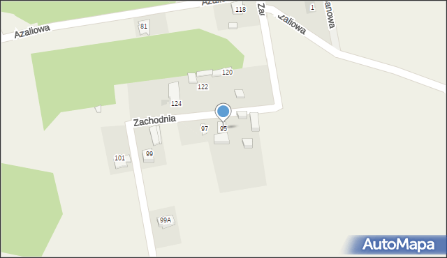 Janiszew, Zachodnia, 95, mapa Janiszew