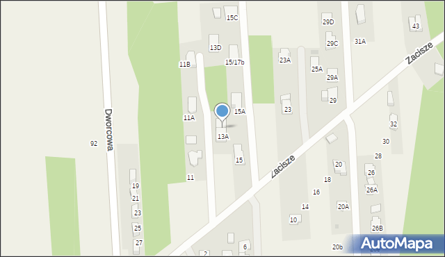 Janówek Pierwszy, Zacisze, 13B, mapa Janówek Pierwszy