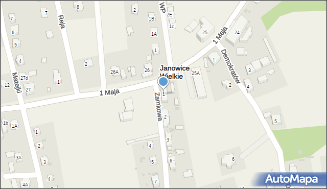 Janowice Wielkie, Zamkowa, 1, mapa Janowice Wielkie